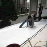Cutting the waterproof membrane