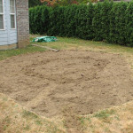 sod removed from rain garden