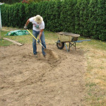 digging out a rain garden