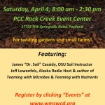 See the full size flier for Soil School 2015