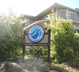 EMSWCD front office sign on a bright summer afternoon