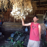 Pete showing off Udan Farm’s garlic harvest
