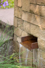 Steel rill-rain garden