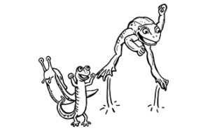 illustration with characters from The Great Gorge Adventure activity book