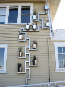 Downspout planter