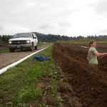 cleaning up irrigation ditch